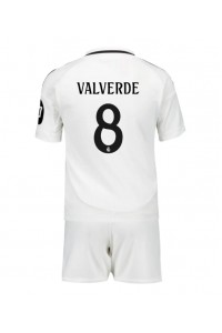 Real Madrid Federico Valverde #8 Babytruitje Thuis tenue Kind 2024-25 Korte Mouw (+ Korte broeken)